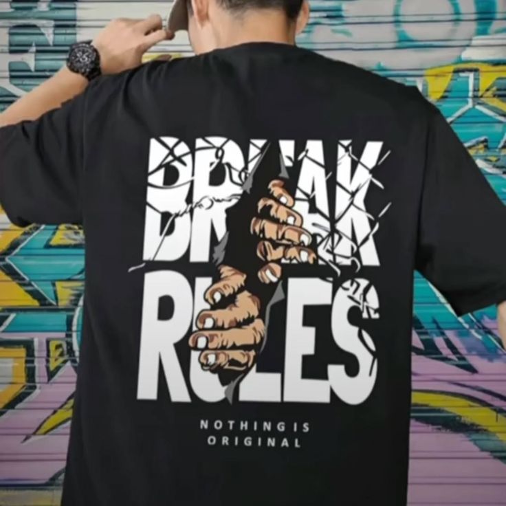 Break Rules Graphic T-Shirt – Bold Streetwear Statement Tee