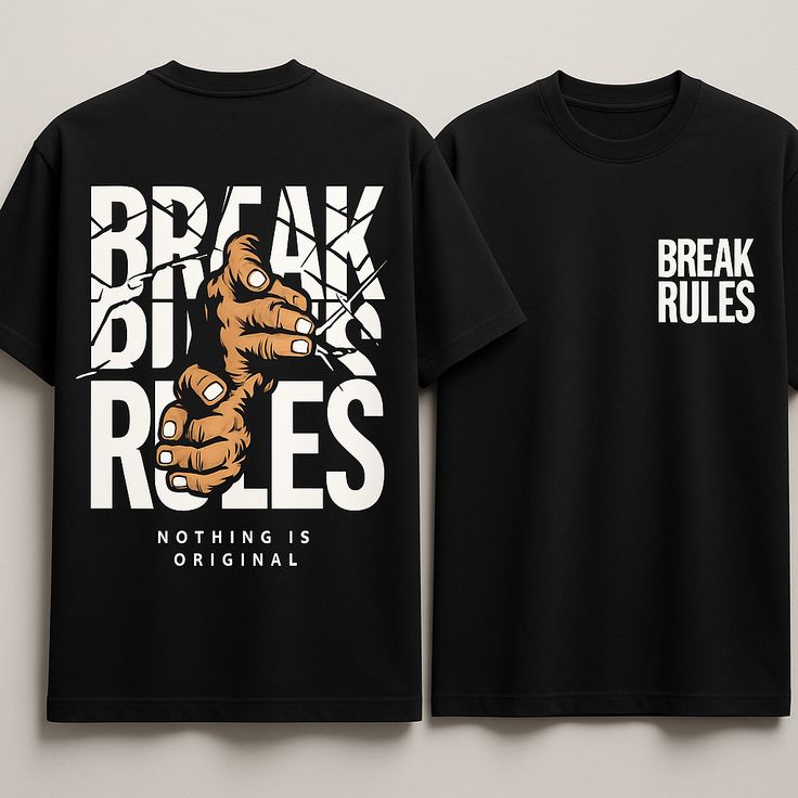 Break Rules Graphic T-Shirt – Bold Streetwear Statement Tee