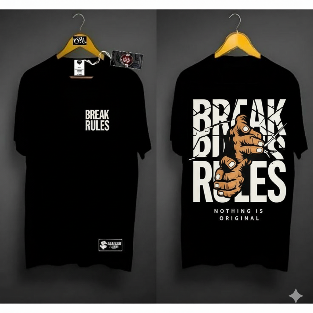 Break Rules Graphic T-Shirt – Bold Streetwear Statement Tee