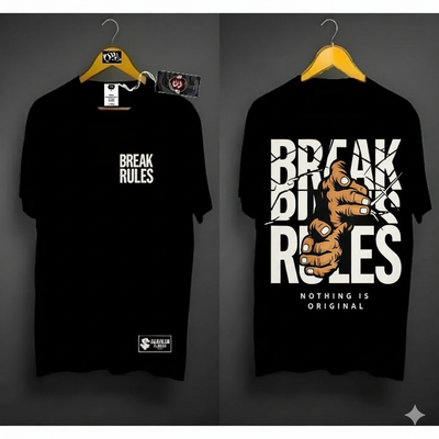 Break Rules Graphic T-Shirt – Bold Streetwear Statement Tee